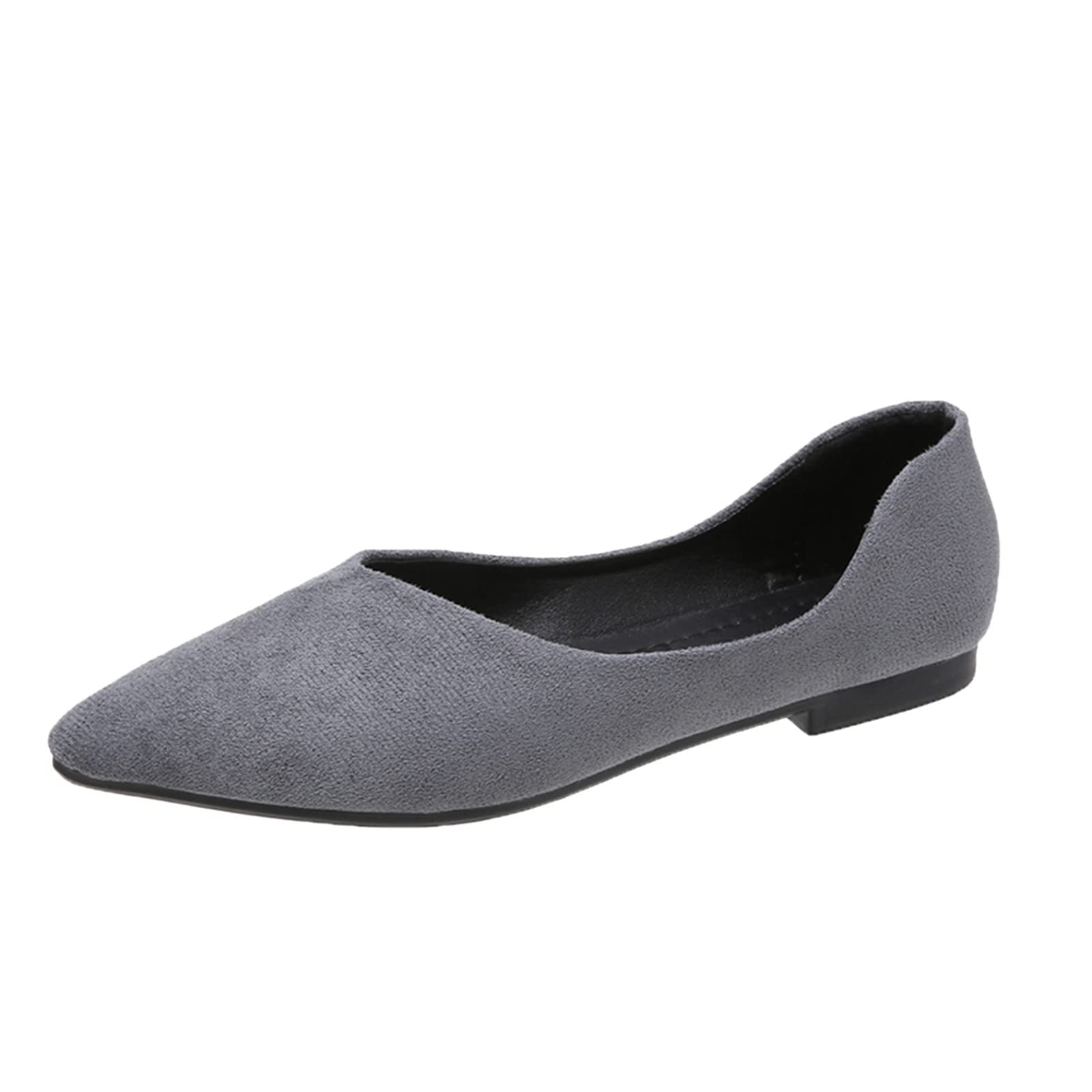 Women's Casual Sneakers - Fashion Pointed Toe Suede Leather Shoes for Ladies | Comfortable & Stylish for Everyday Wear, Office, and Walking