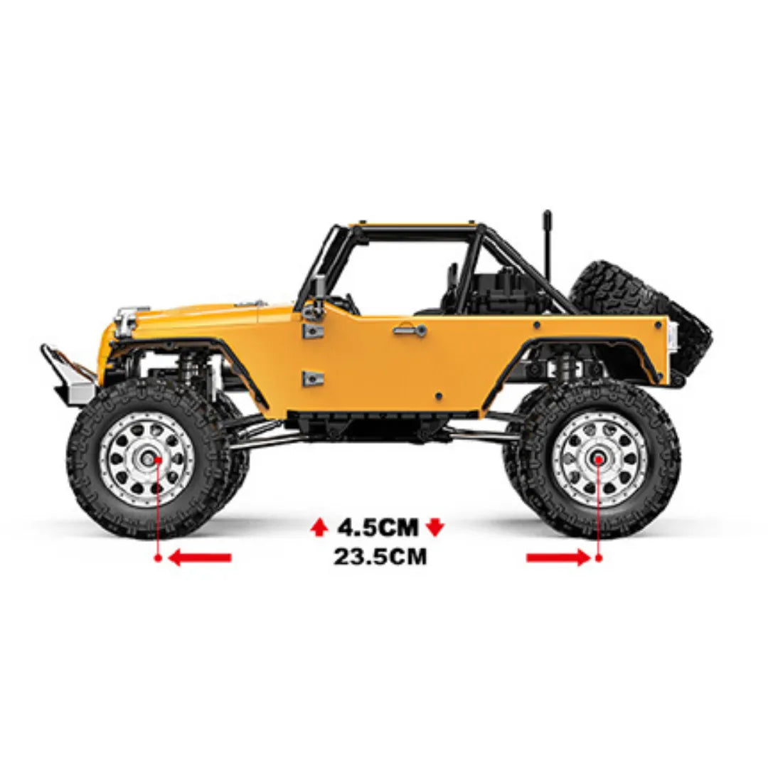 MJX Hyper Go H12Y+ 1/12 Scale High Speed RC Car - 3650 Brushless Motor, Durable Aluminum Shell, 4WD Off-Road Remote Control Truck (Yellow) - Perfect for Backyard Racing, Off-Road Adventures & RC Hobbyists