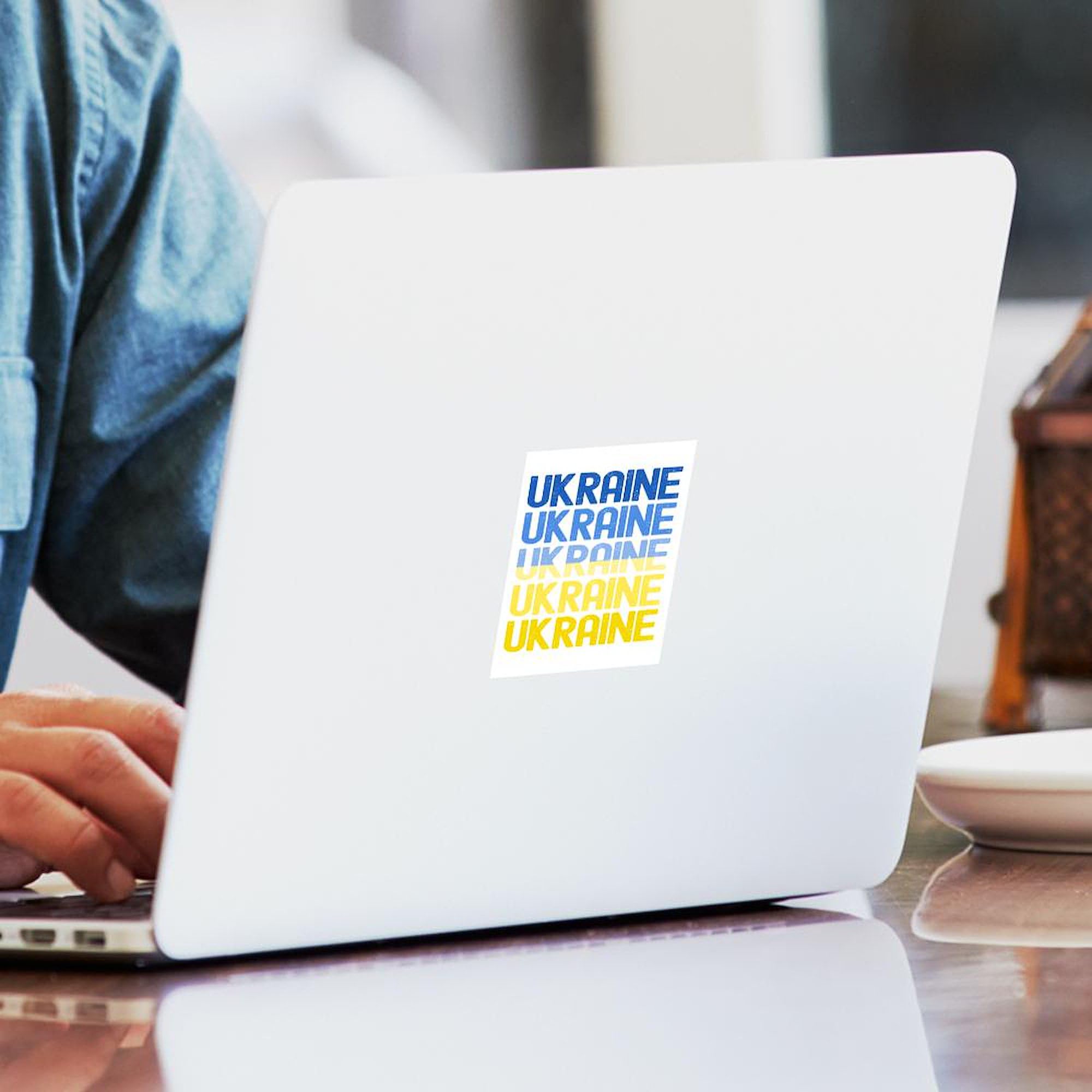Ukraine Car Sticker - Square Bumper Decal for Cars & Laptops