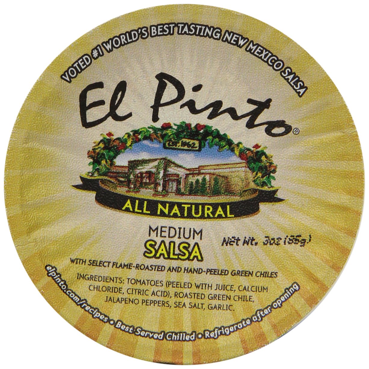 El Pinto Medium Salsa Cups (3 oz, 48 Pack) - Authentic New Mexico Hatch Chile Flavor - Perfect for Parties, Snacking & Mexican Cuisine
