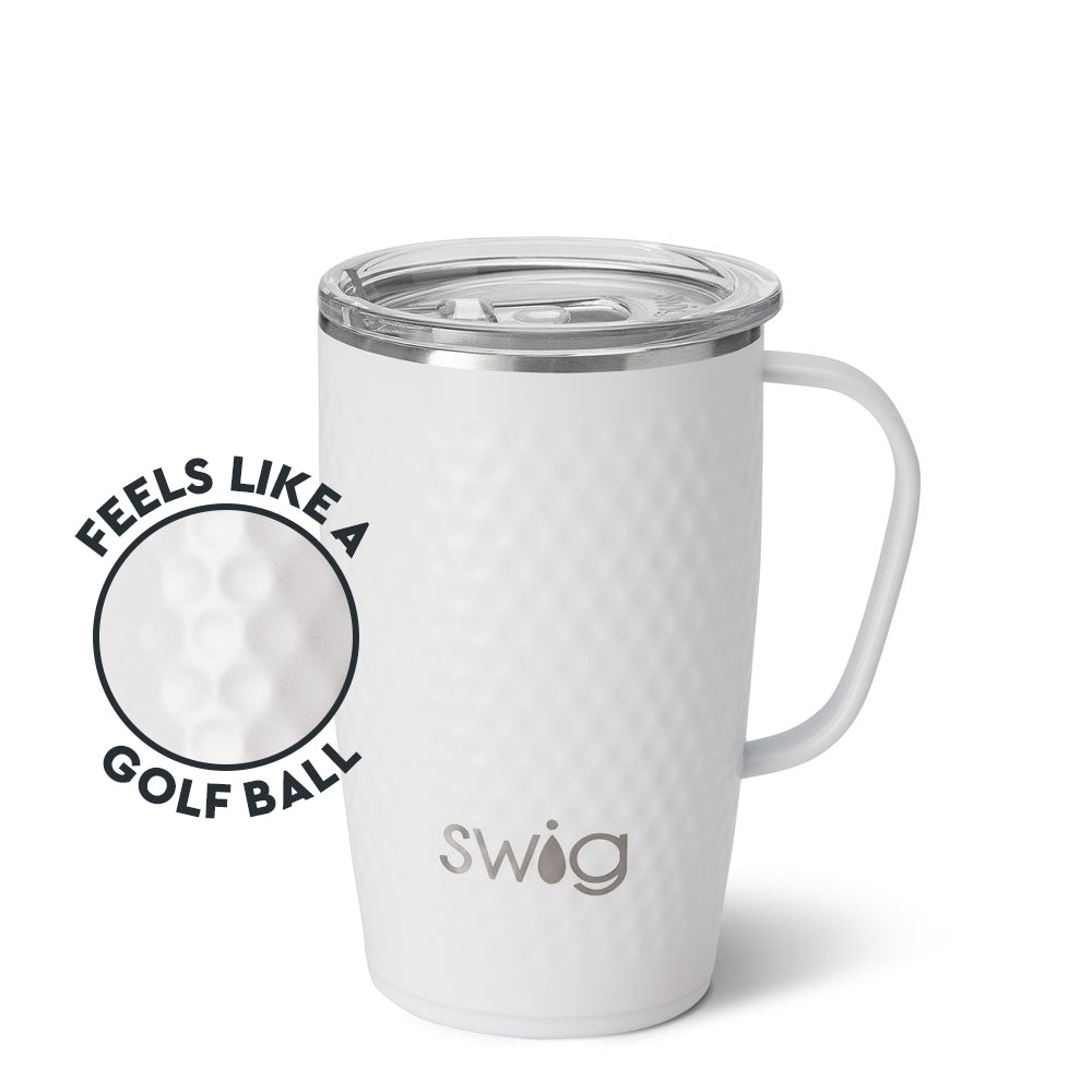 18oz Golf Ball Design Insulated Travel Mug - Leak-Proof Coffee Tumbler for Golfers, Office & Outdoor Adventures