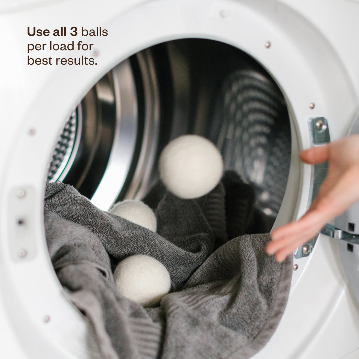 Natural Wool Dryer Balls Set - 6 Pack Eco-Friendly Fabric Softener for Laundry - Reduce Static & Wrinkles - Perfect for Clothes, Towels & Bedding - Hypoallergenic & Chemical-Free