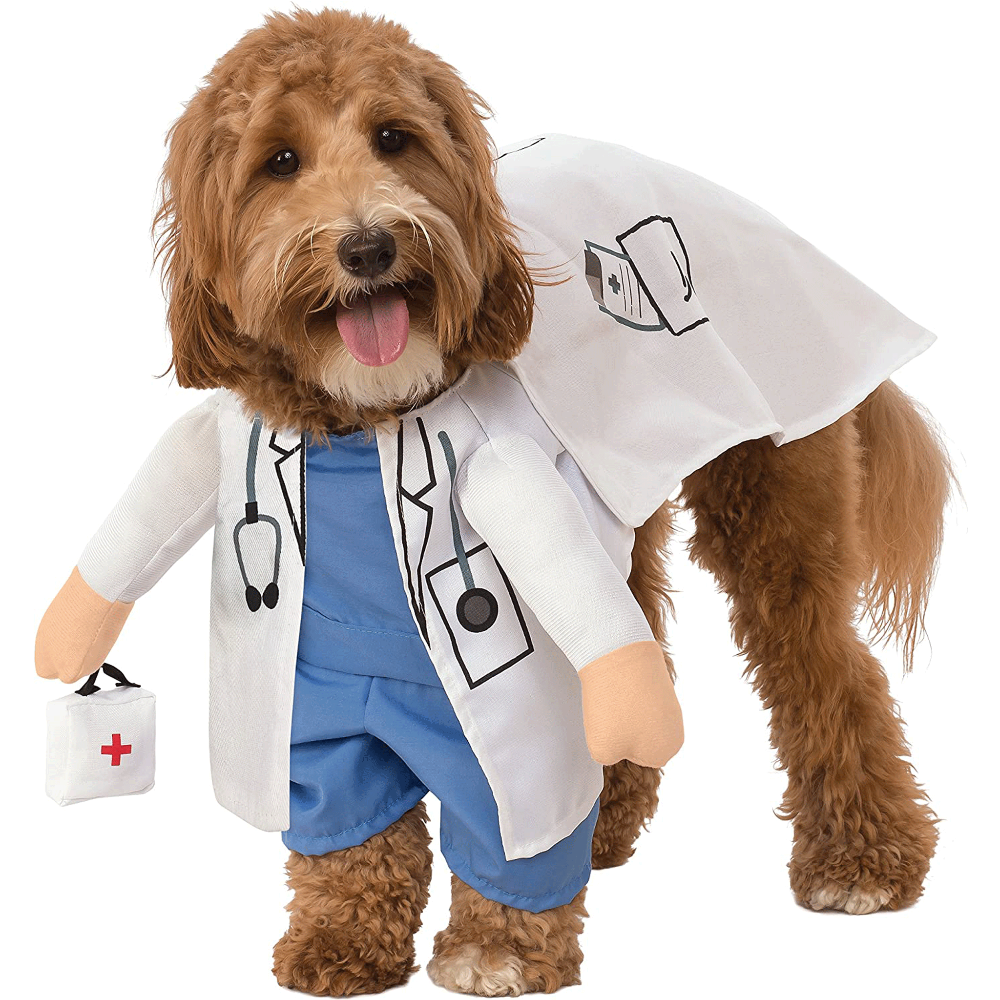 Rubie's Pet Shop Boutique Dog Doctor/Vet Costume for Halloween Dress Up - Cute Animal Role Play Outfit for Puppies & Small Dogs - Perfect for Halloween, Pet Parties & Photo Shoots