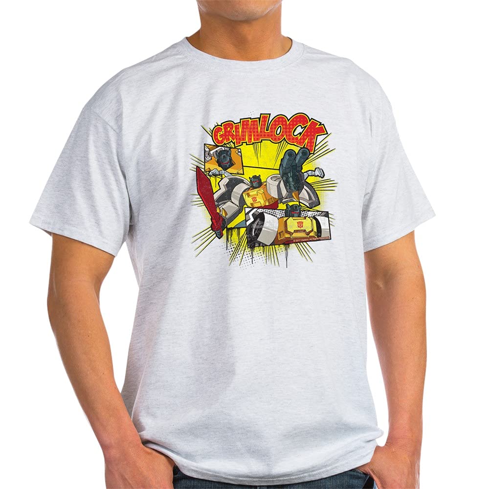 Grimlock T-Shirt 100% Cotton Men's Graphic Tee - White Casual Shirt for Fans, Gifts & Everyday Wear | Dinosaur Transformers Apparel