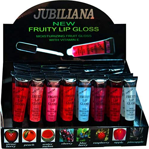 Maxi Jubiliana Fruit Brush Lip Gloss - 2 Pack, Hydrating & Shiny Lip Gloss for Women, Perfect for Daily Wear & Night Out Makeup
