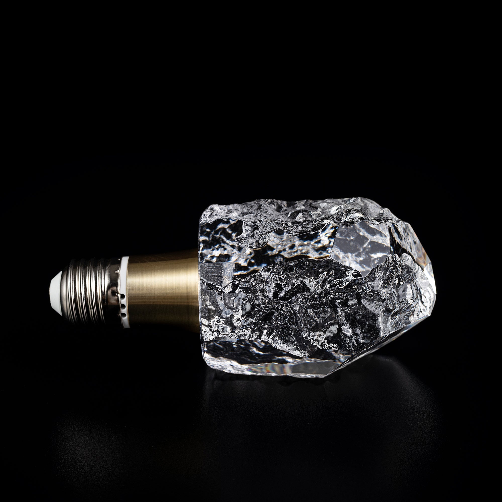 Natural Geode Crystal LED Light Bulb - Energy Efficient Decorative Lighting for Home, Bedroom, Meditation & Yoga Spaces
