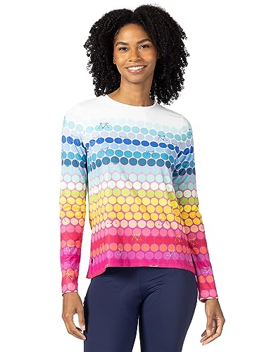 Women's Terry Cycling Jersey - Long Sleeve Soleil Flow Relaxed Fit UPF 50+ Bike Top for Regular & Plus Sizes | Perfect for Road Biking, Commuting & Outdoor Sports