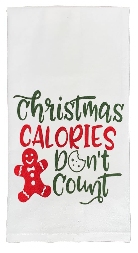 Funny Christmas Kitchen Towels Set - 6 Pack Cotton Holiday Dish Towels with Cute Xmas Designs & Sayings - 15”x25” Flour Sack Towels for Dish Drying, Hand Drying & Festive Decor - Perfect for Holiday Cooking, Gift Giving & Home Decoration