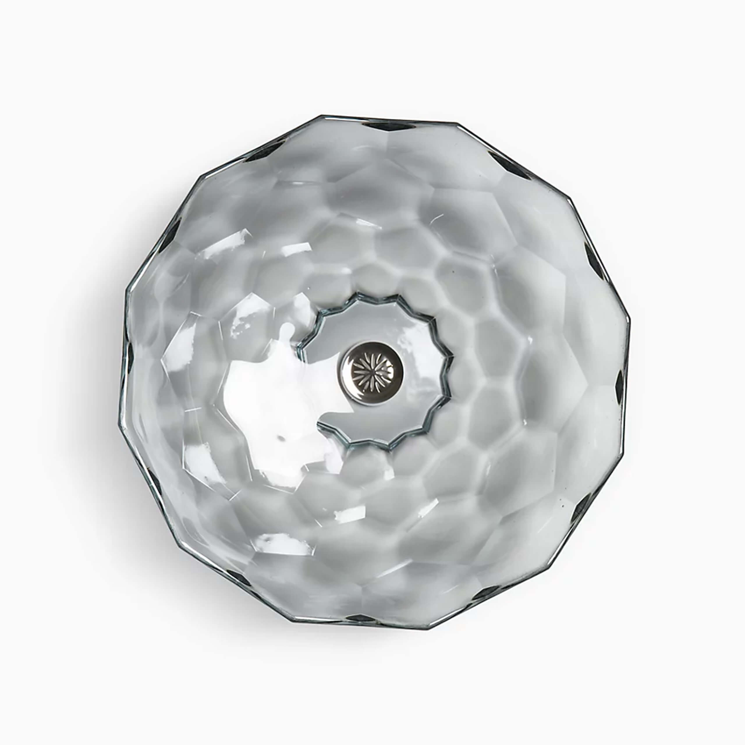 Briolette Faceted Glass Basin Ice - Elegant Decorative Ice Cubes for Cocktails, Drinks & Party Decor