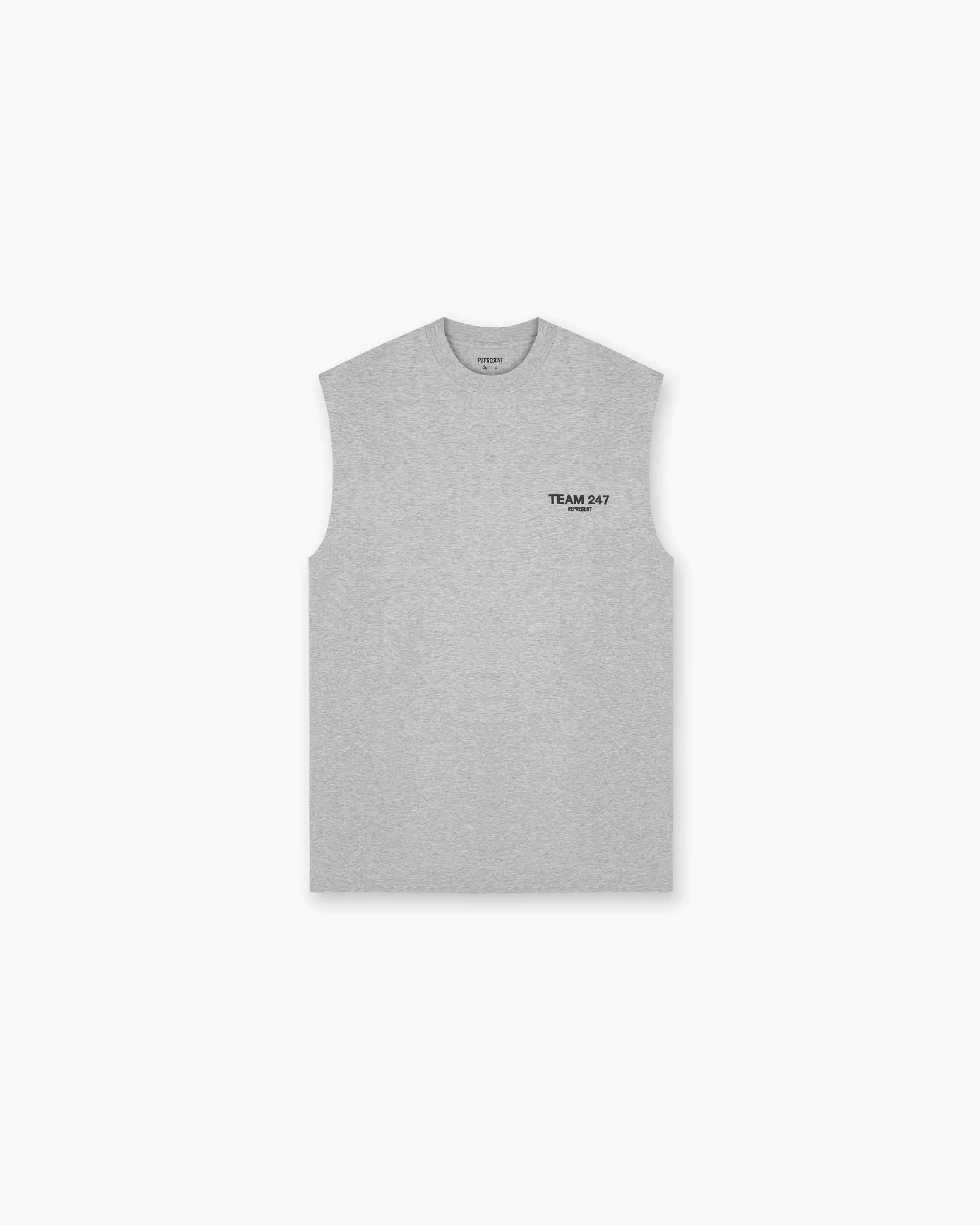 Team 247 Oversized Tank Top for Women - Soft Cotton Ash Grey Casual Shirt - Perfect for Gym, Yoga, Beach & Everyday Wear