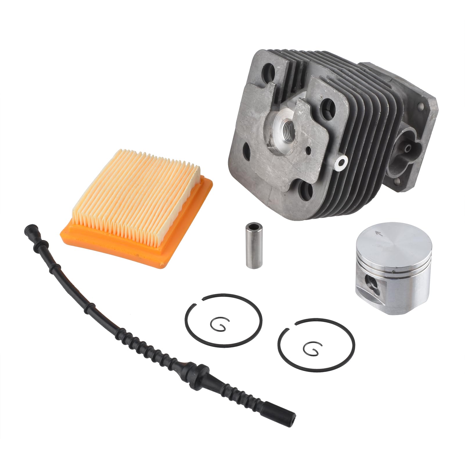 STIHL FS450 42mm Cylinder Piston Kit with Air Filter & Fuel Line - Compatible with STIHL 4128 020 1211 - Perfect for Trimmer, Brush Cutter, Lawn Mower & Tiller Engine Maintenance & Repair