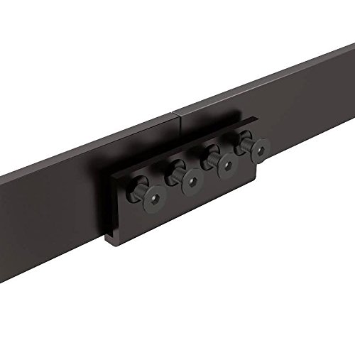 TMS® 10FT Country Antique Dark Coffee Steel Sliding Barn Door Hardware Track Set - Rustic Farmhouse Style for Interior & Exterior Doors, Perfect for Bedrooms, Closets, and Patio Entrances