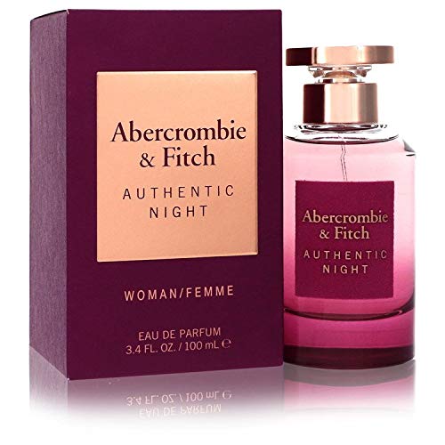 Abercrombie & Fitch Authentic Night Women's Eau De Parfum Spray - 1.7 oz Floral Fragrance for Evening Wear, Date Nights & Special Occasions