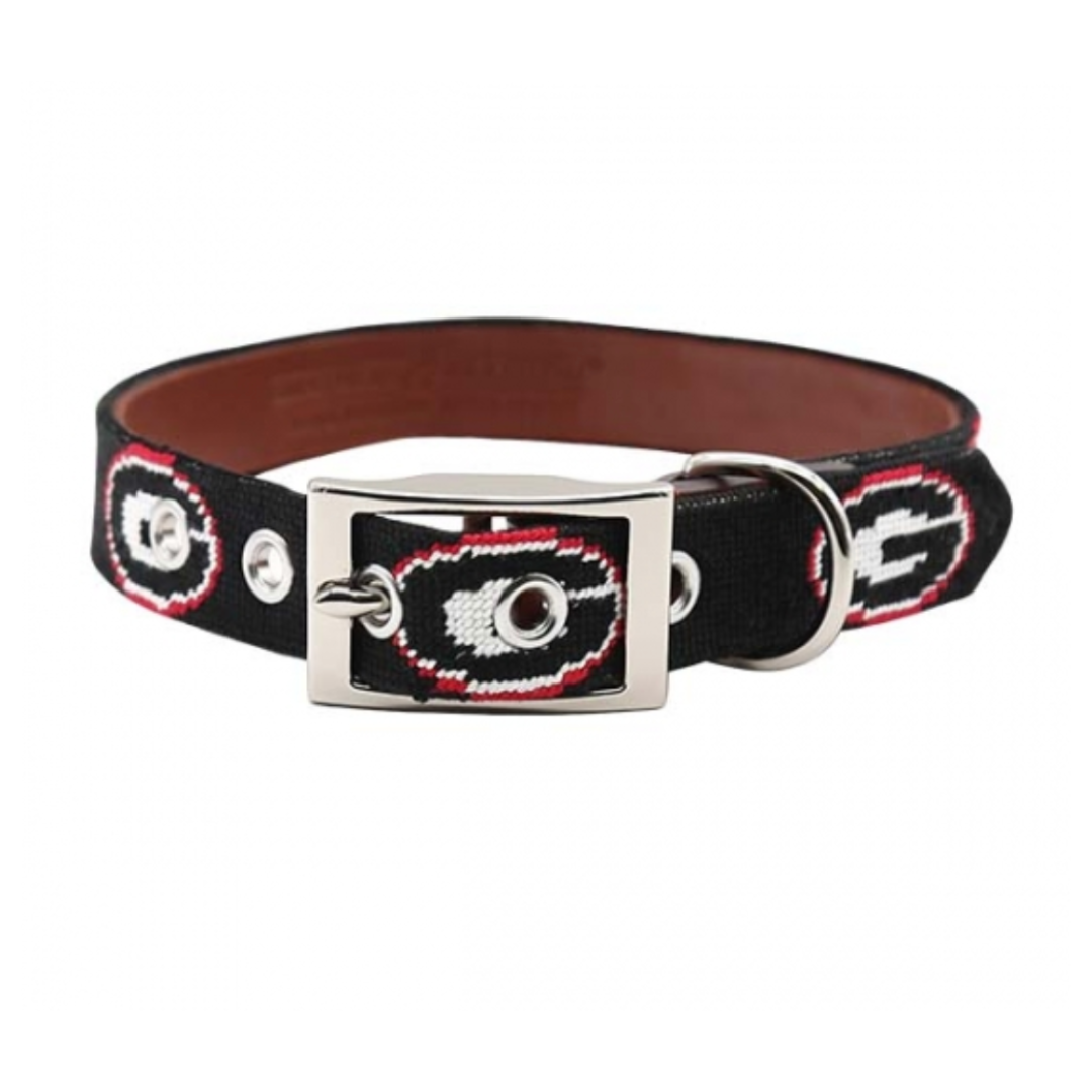 Georgia G Needlepoint Dog Collar - Handmade Embroidered Pet Collar for Small & Medium Dogs - Perfect for Daily Walks, Training & Special Occasions