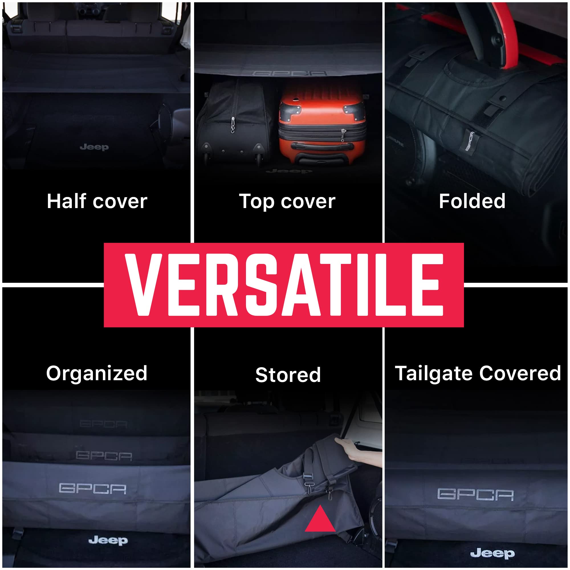 GPCA Cargo Cover LITE for Jeep Wrangler - Waterproof Hardtop Storage Protector | Perfect for Off-Road Adventures & Outdoor Gear Protection