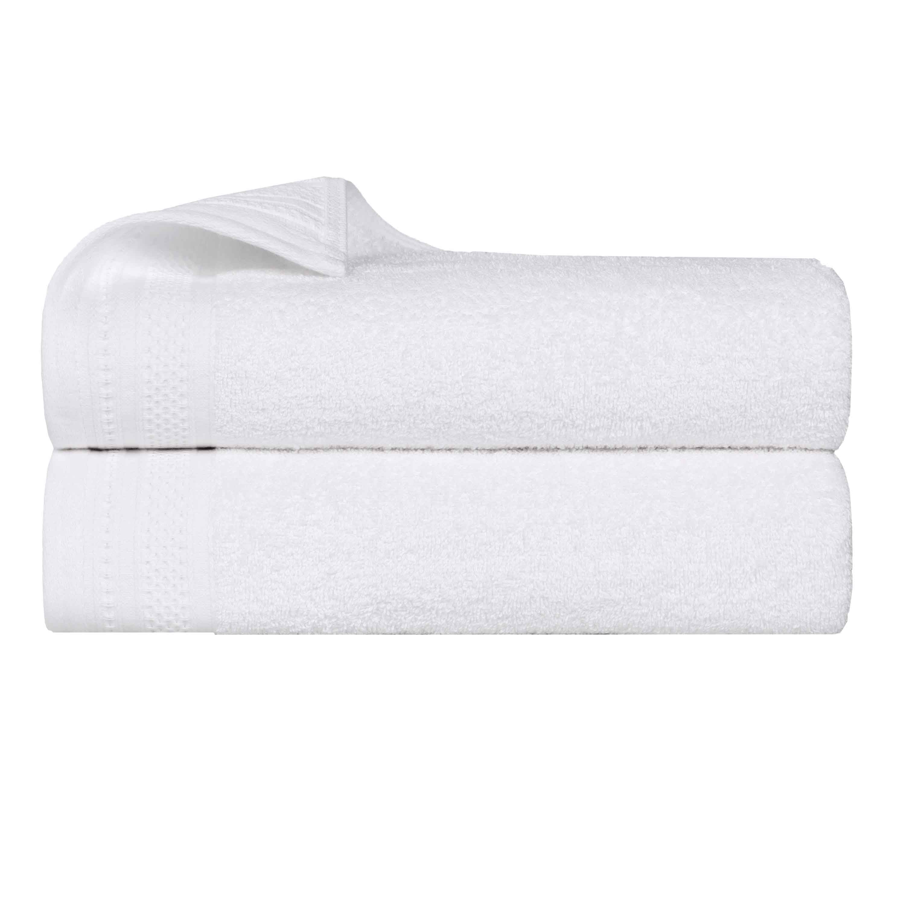 Premium Honeycomb Waffle Weave Cotton Bath Towels - Ultra Soft & Absorbent Luxury Bath Sheets Set of 2 for Spa, Hotel & Home Bathroom Use