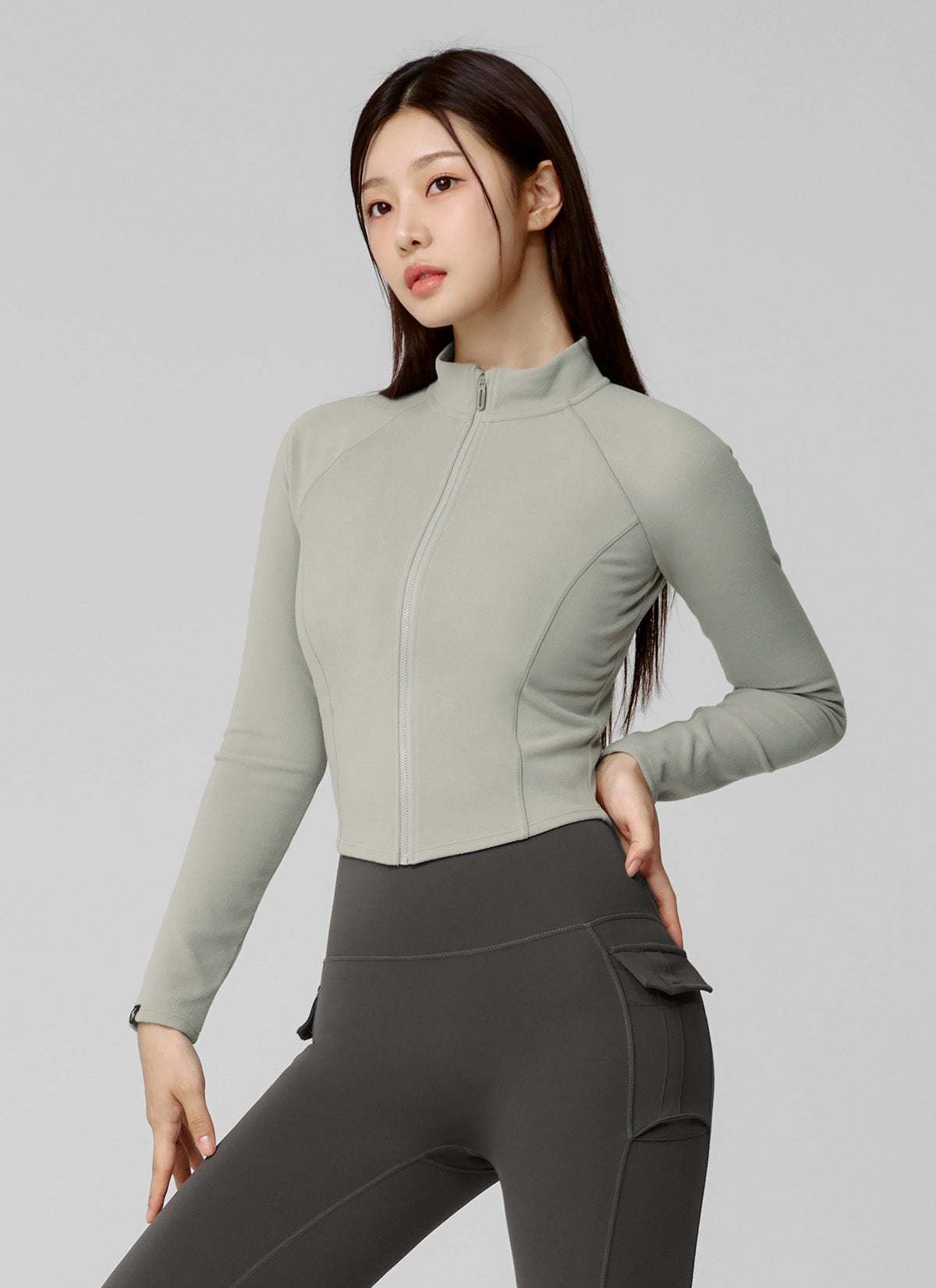 Active Crop Slim Fit Zip Up Jacket for Women - Lightweight Running Hoodie for Gym, Yoga & Outdoor Sports