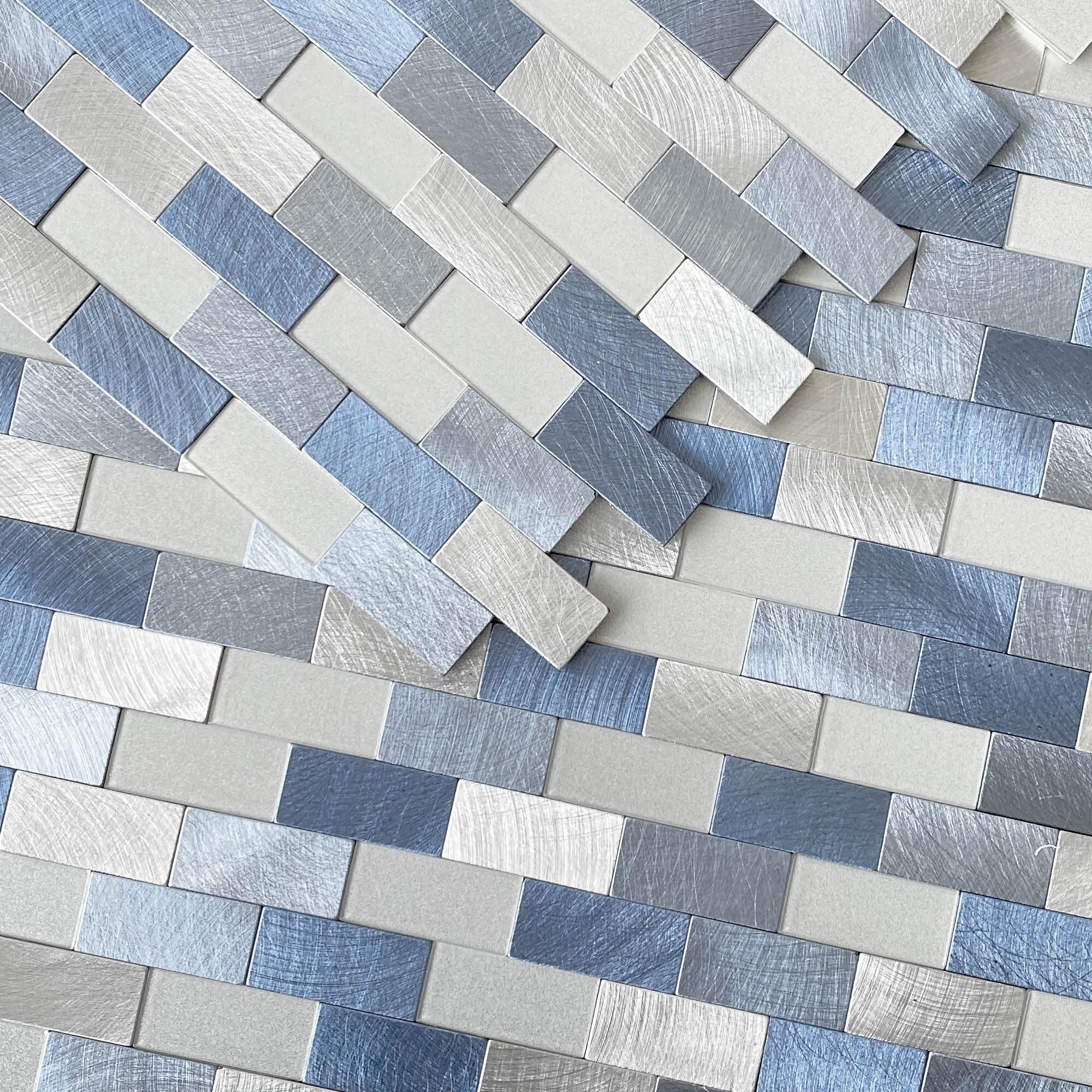 VAOVI Peel and Stick Backsplash Tiles - Waterproof Self-Adhesive Wall Stickers for Kitchen & Bathroom (5 Tiles, Blue) | Easy DIY Home Decor for Backsplashes, Accent Walls & Rental Upgrades