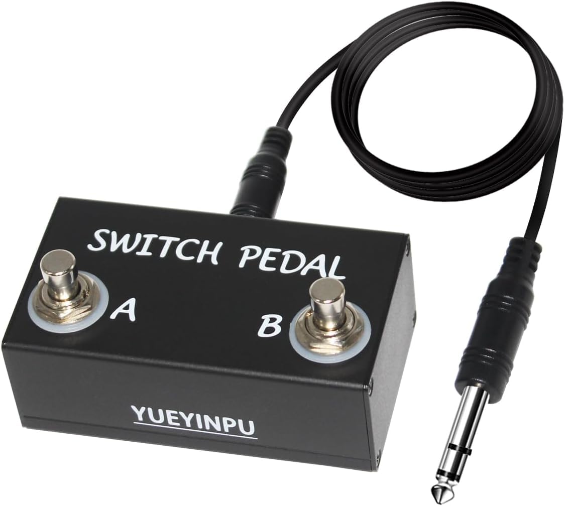 Dual Switch Guitar Effect Pedal with TRS Cable - Unlatch Footswitch for Boss, Line 6 & More - Perfect for Live Performances & Studio Recording