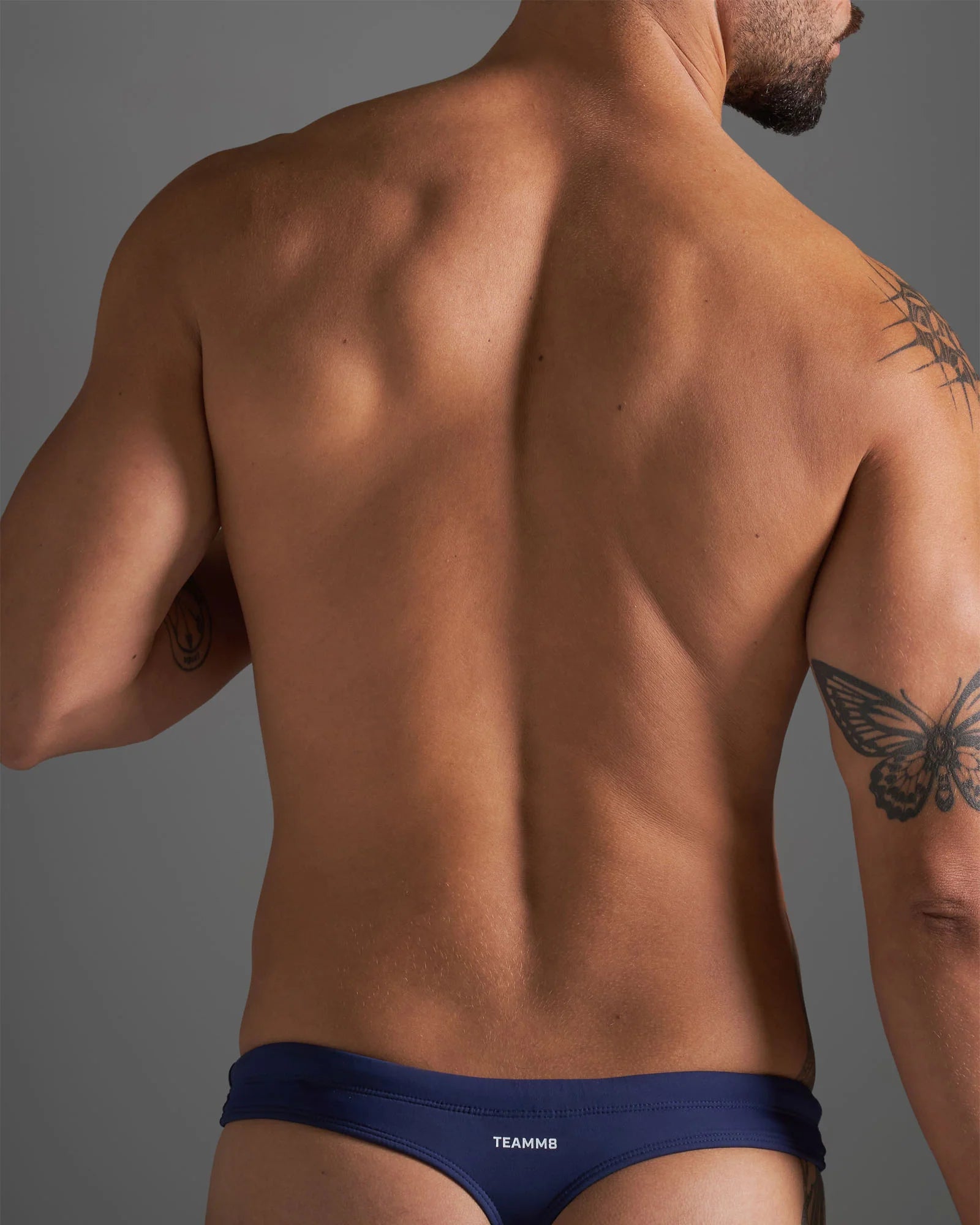 Teamm8 Standard Swim Thong - Navy Blue Men's Swimwear for Beach, Pool & Water Sports | Comfortable & Stylish Swim Briefs