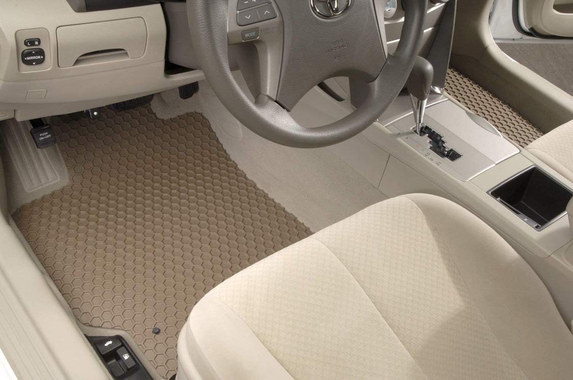 Premium Custom Fit Hexomat Front Row Floor Mats for Lexus LX 470 - 2-Piece Set, Durable Rubber-Like Tan Car Mats | All-Weather Protection & Luxury Interior Upgrade for SUVs