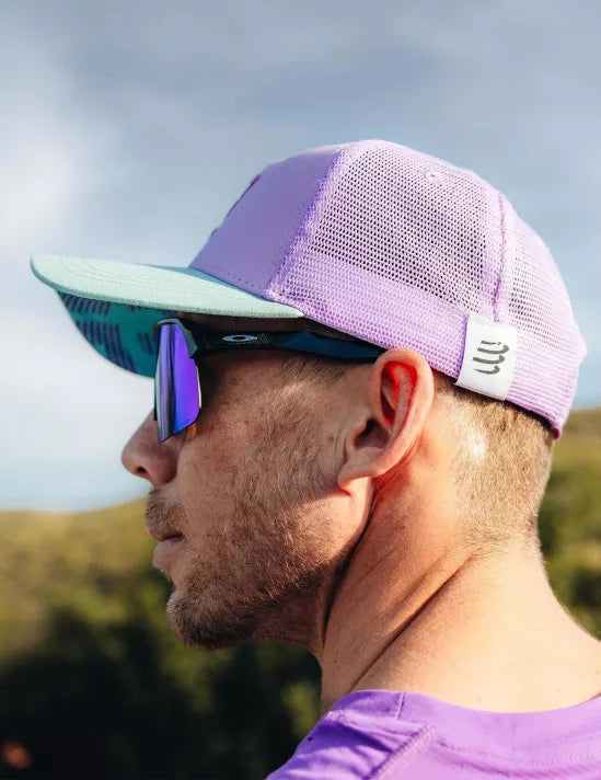 Compressport Unisex Trucker Cap - Lightweight, Breathable Running Hat for Men & Women | Lupine, Royal Lilac, Eggshell Blue | Perfect for Jogging, Hiking & Outdoor Sports