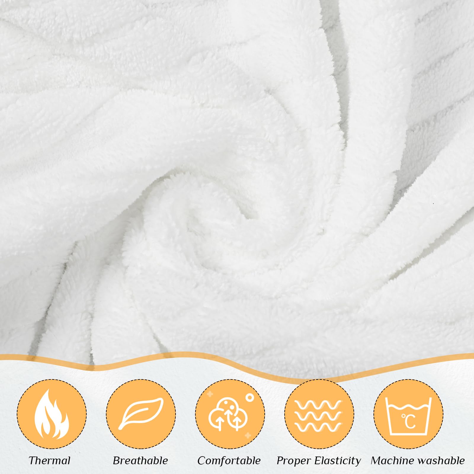 Tigeen 4-Piece Spa Wrap Towel Set for Women - Adjustable Elastic Bath Robe, Lightweight Shower Cover - Perfect for Spa, Massage & Home Relaxation (White Stripes)