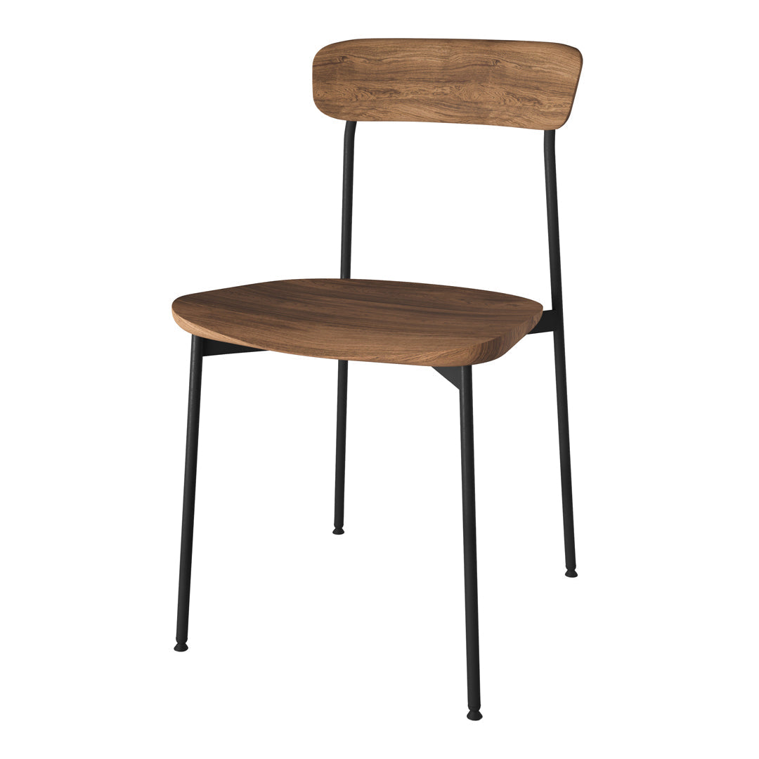 Crawford Dining Chair - Modern Wooden Kitchen Chair with Upholstered Seat - Perfect for Dining Room, Kitchen, and Home Office