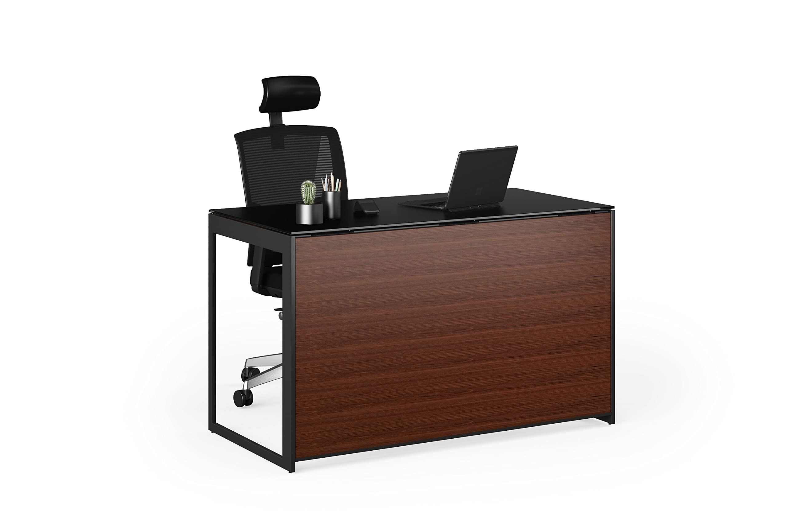 BDI Furniture Sequel 20 6108 Computer Desk Back Panel - Walnut Finish for Sequel 6103 Desk | Home Office Workstation Accessory | Perfect for Home Office Setup and Workspace Organization