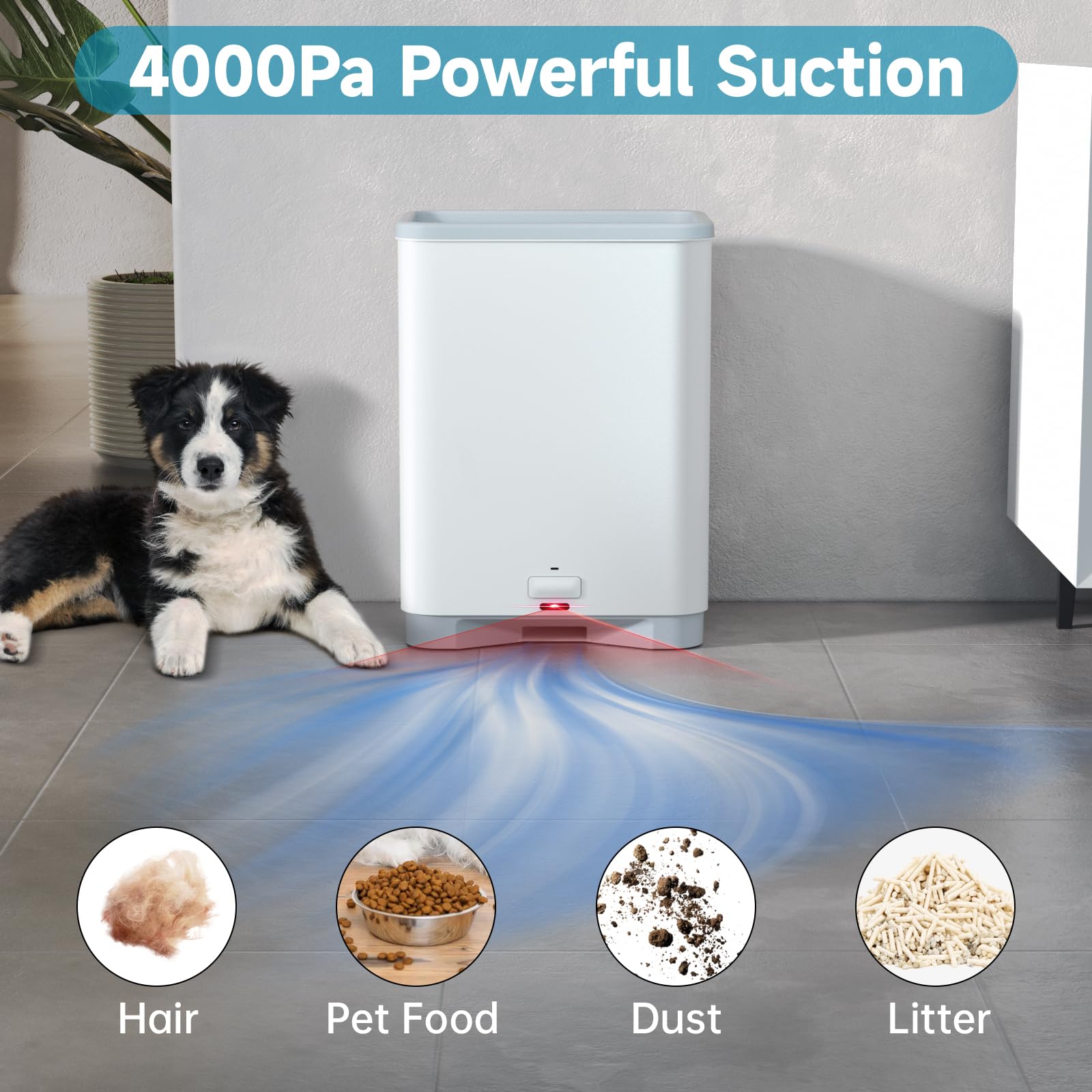 Automatic Touchless Vacuum Dustpan with Smart Sensors - Powerful Suction for Pet Hair, Salon Floors & Home Cleaning | Corded Canister Vacuum Cleaner for Effortless Sweeping