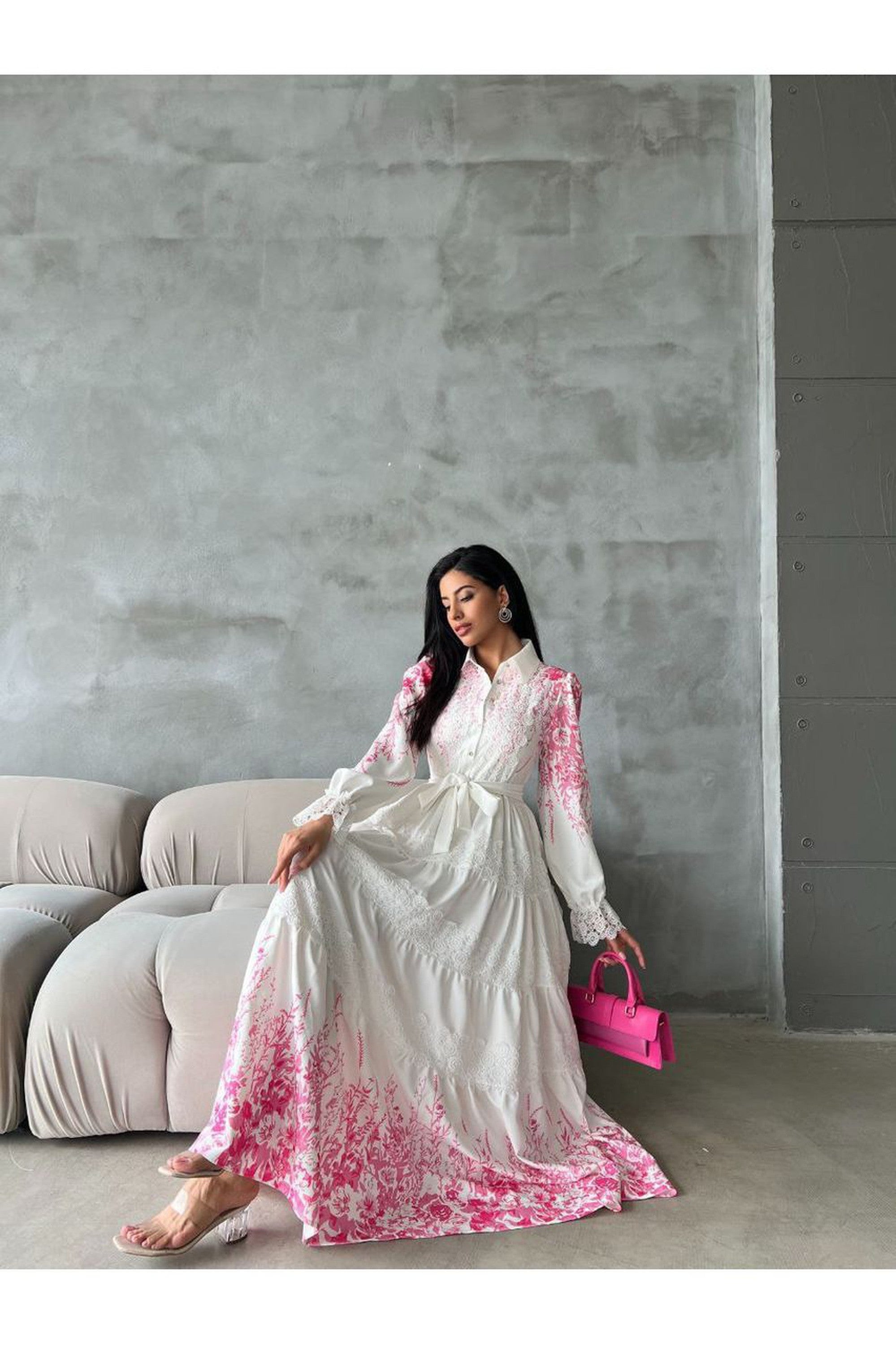 Stylish Polyester Digital Print Shirt Dress - Long Maxi Summer Dress for Women | Beach Cover Up, Vacation Outfit, Casual Wear
