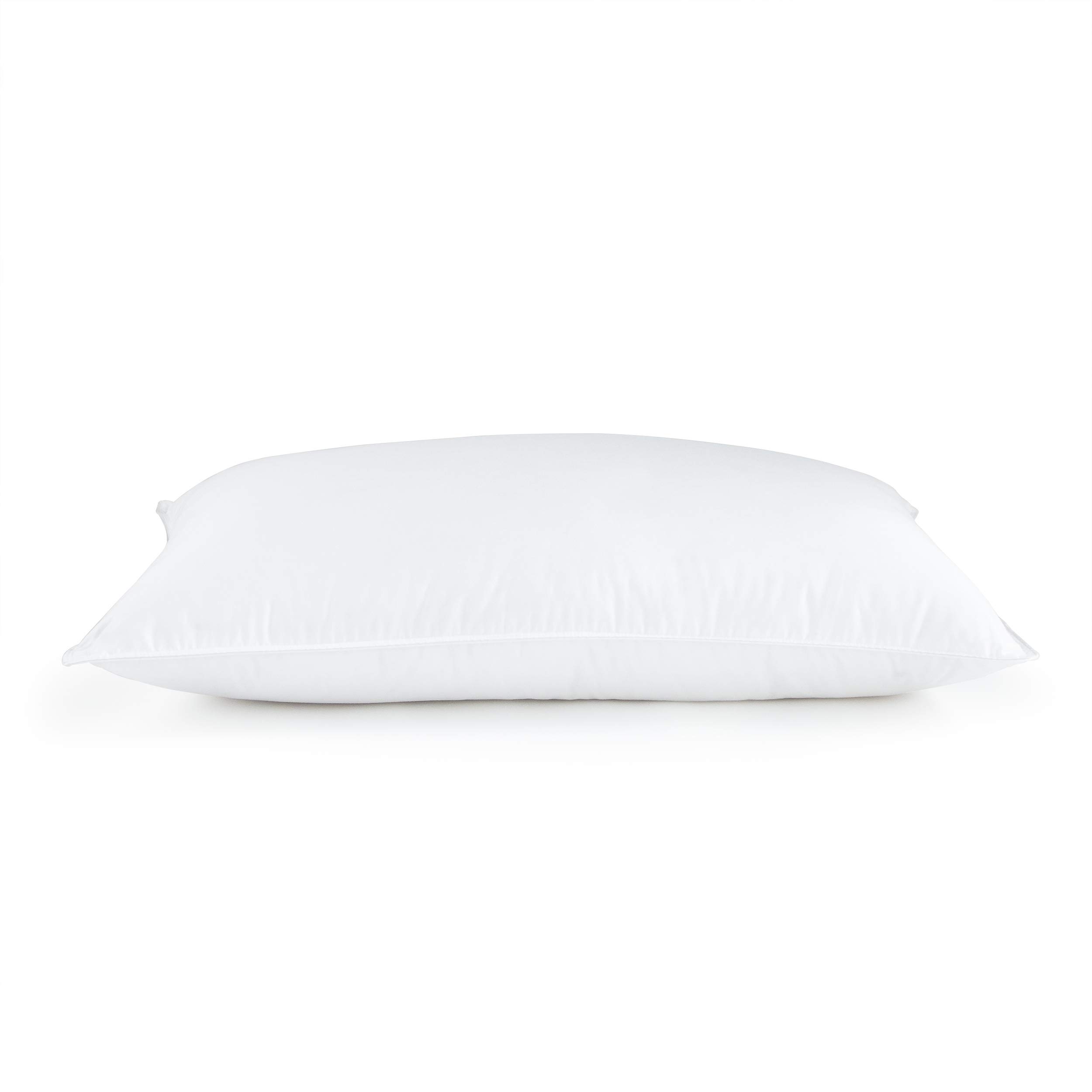 Downlite Spira® Medium Density Pillow - Queen Size Cluster Puff Fiber Pillow for Side & Back Sleepers - Breathable & Supportive Bed Pillow for Neck Pain Relief