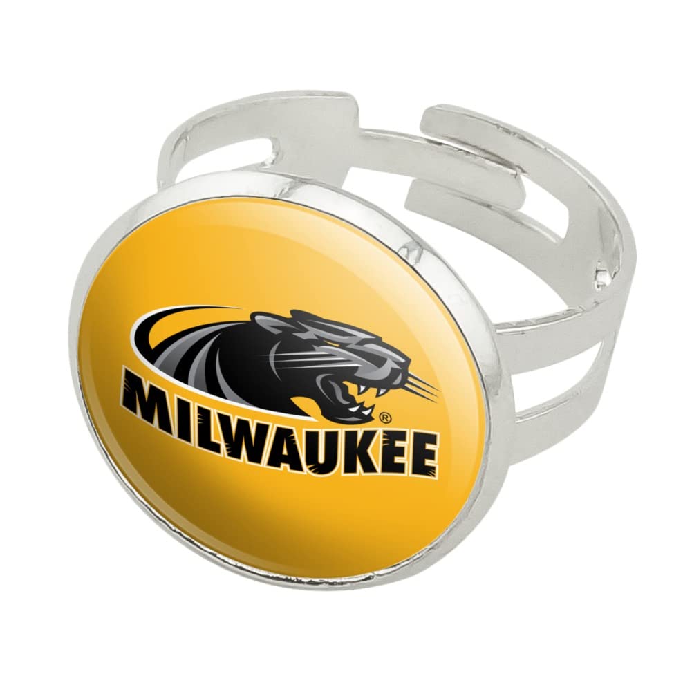 Official University of Wisconsin Milwaukee Silver Plated Adjustable Ring - UWM Logo Jewelry for Alumni, Students & Fans - Perfect for Graduation Gifts, School Pride & Everyday Wear
