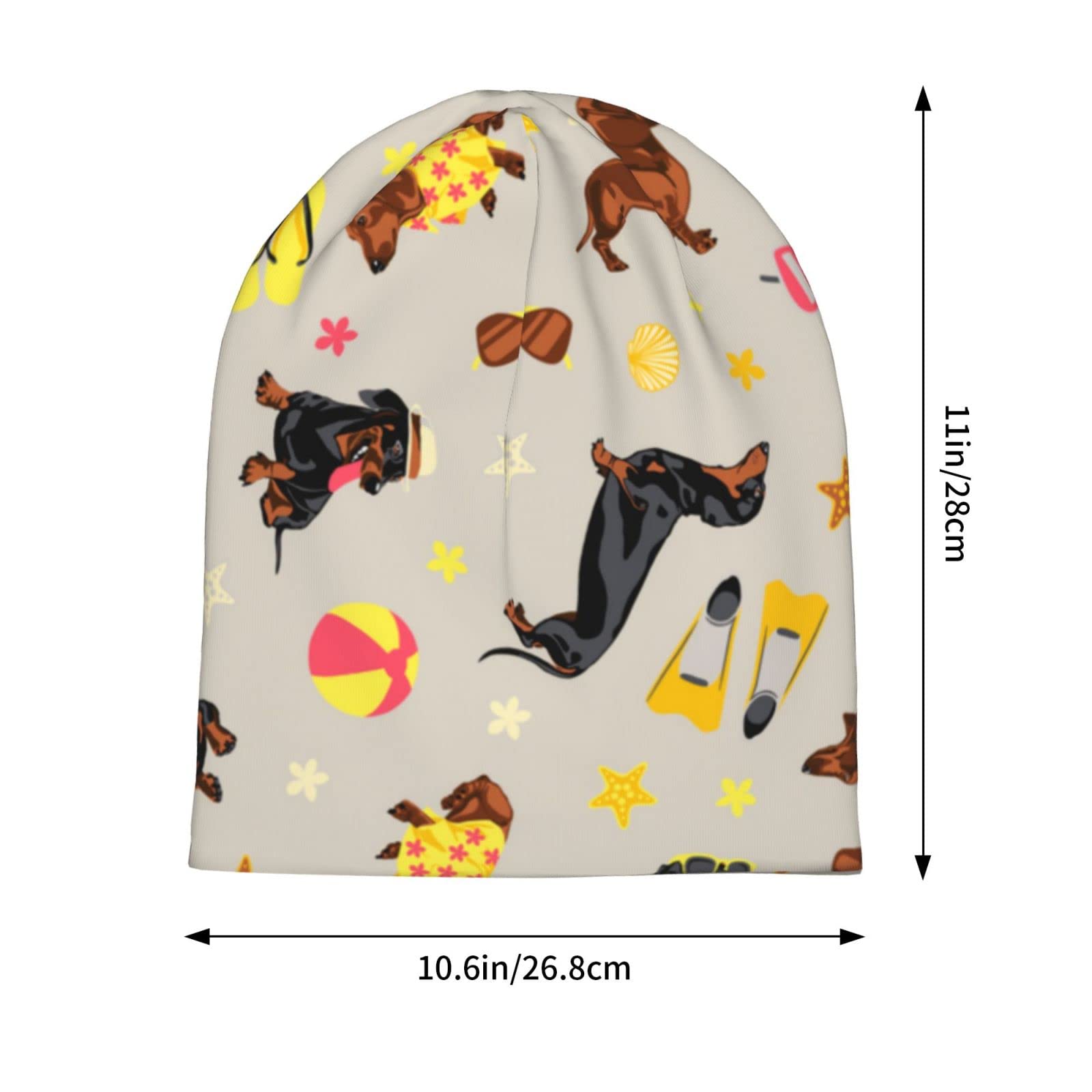 Cute Dachshund Sausage Dog Beanie Hat - Warm Slouchy Knit Skull Cap for Men & Women - Perfect Winter Gift & Outdoor Activities Accessory