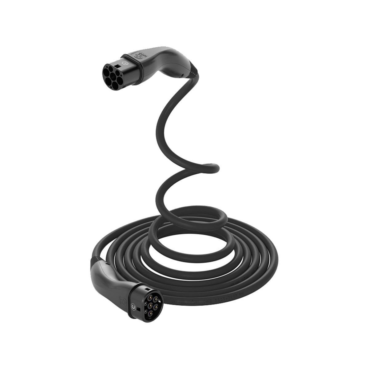 Premium LAPP EV Helix Type 2 Charging Cable (11kW 3-Phase 20A 5m) - Fast Charger for Hybrid & Electric Vehicles - Durable Black EVSE Cable for Home & Public Charging Stations