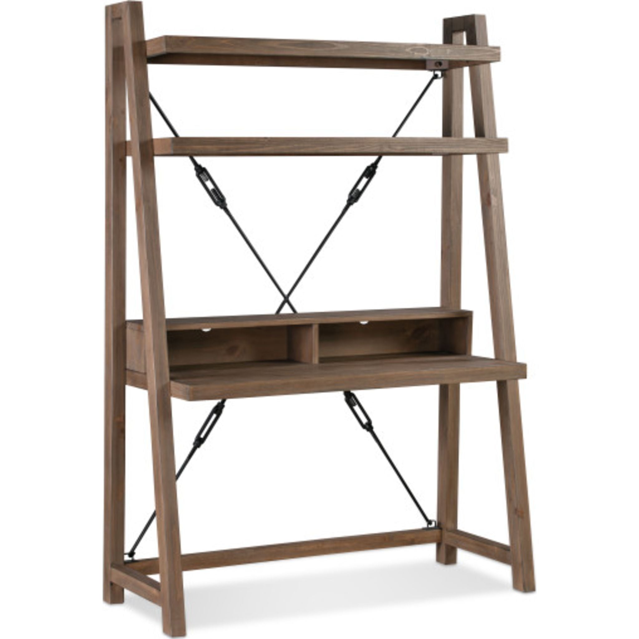 Premium Flint Oak Wooden Desk for Home Office - Elegant Autumn Brown Finish, Spacious Work Surface, Durable & Stylish - Perfect for Remote Work, Study, and Modern Home Decor
