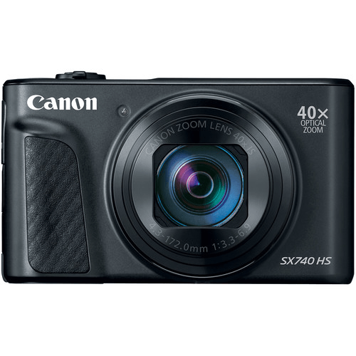 Canon PowerShot SX740 HS 20.3MP Digital Camera with 40x Optical Zoom, 4K Video & Wi-Fi (Black) - Perfect for Travel, Vlogging & Wildlife Photography
