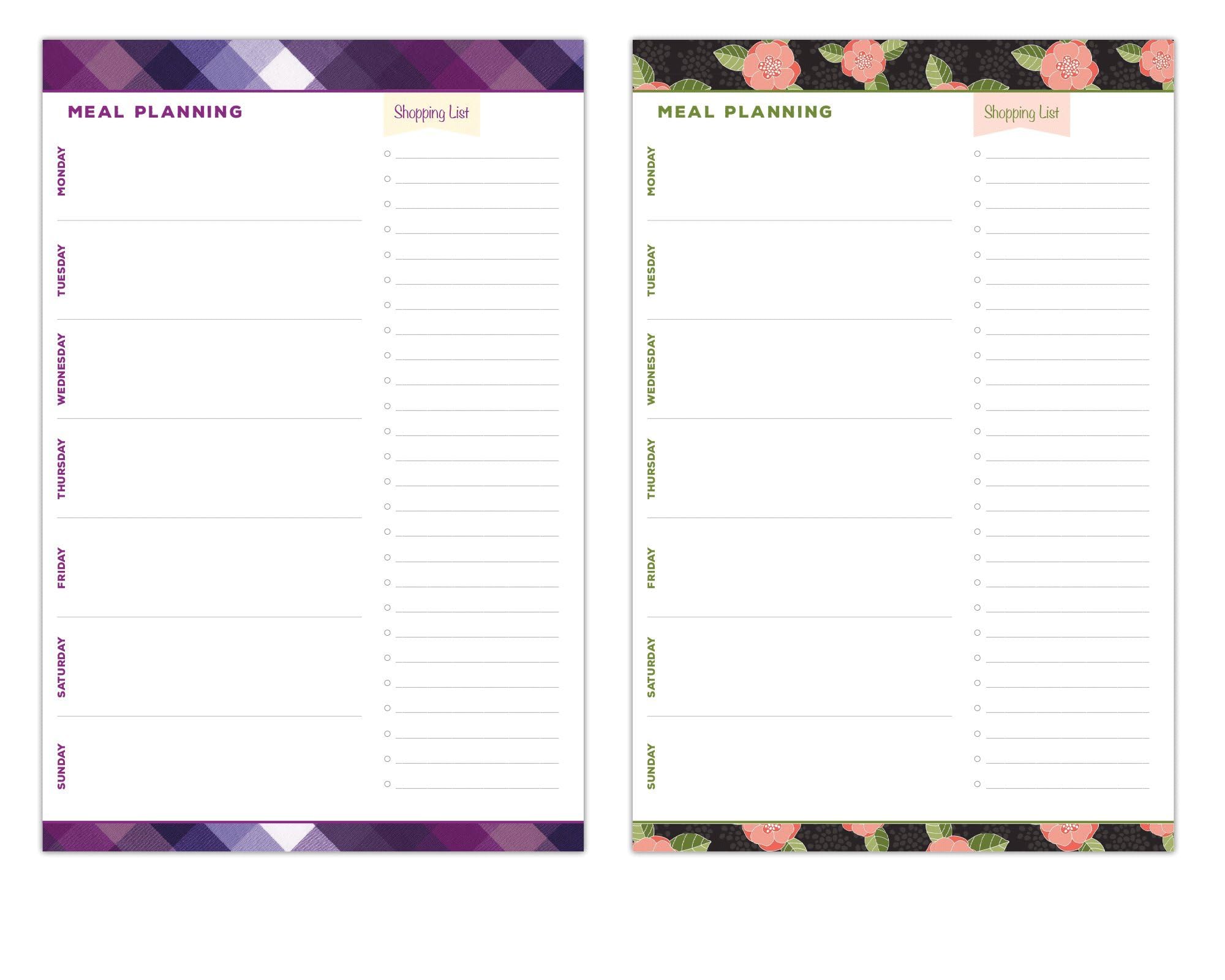 6x9 Inch Meal Planning Notepad - 80 Sheets | Weekly & Monthly Food Planner for Grocery Lists & Healthy Eating | Perfect for Kitchen, Office & Meal Prep