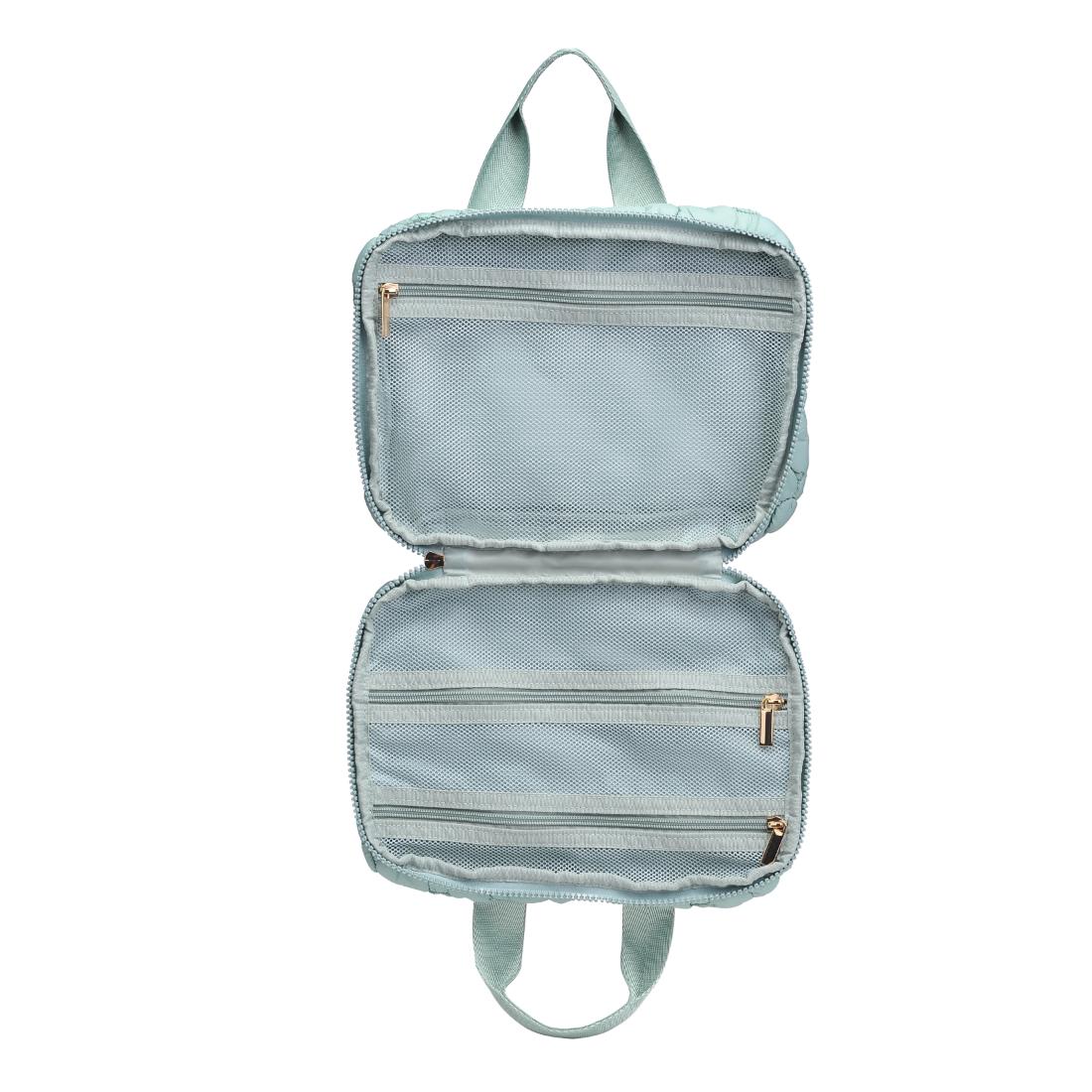 Soft Petal Plush Nylon Travel Organizer for Toiletries & Cosmetics - Compact Makeup Bag for Women, Perfect for Airplane Carry-On & Weekend Getaways