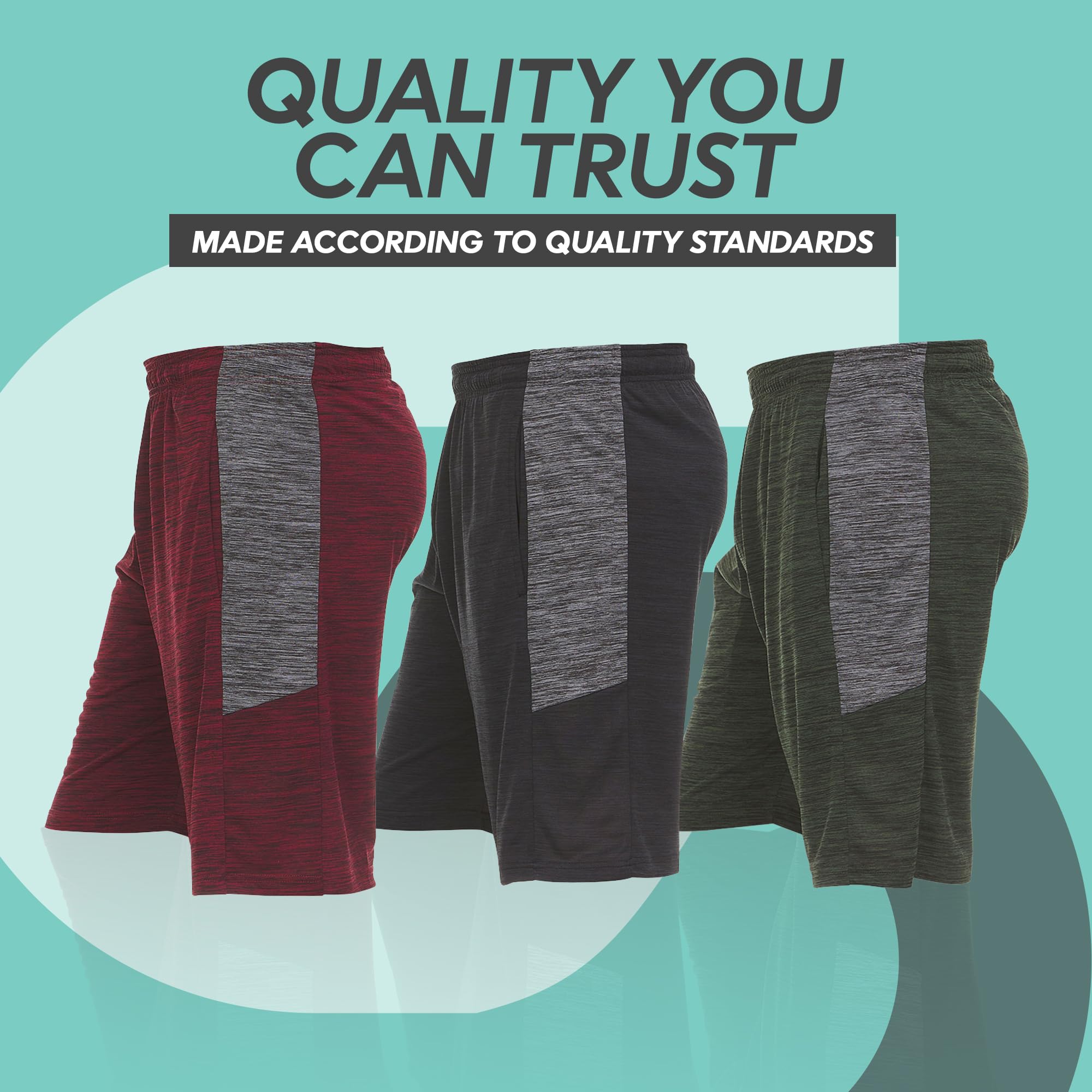3 Pack Men's Athletic Shorts with Pockets - Gym Workout & Basketball Shorts (Sizes S-3XL) | Perfect for Running, Training & Casual Wear