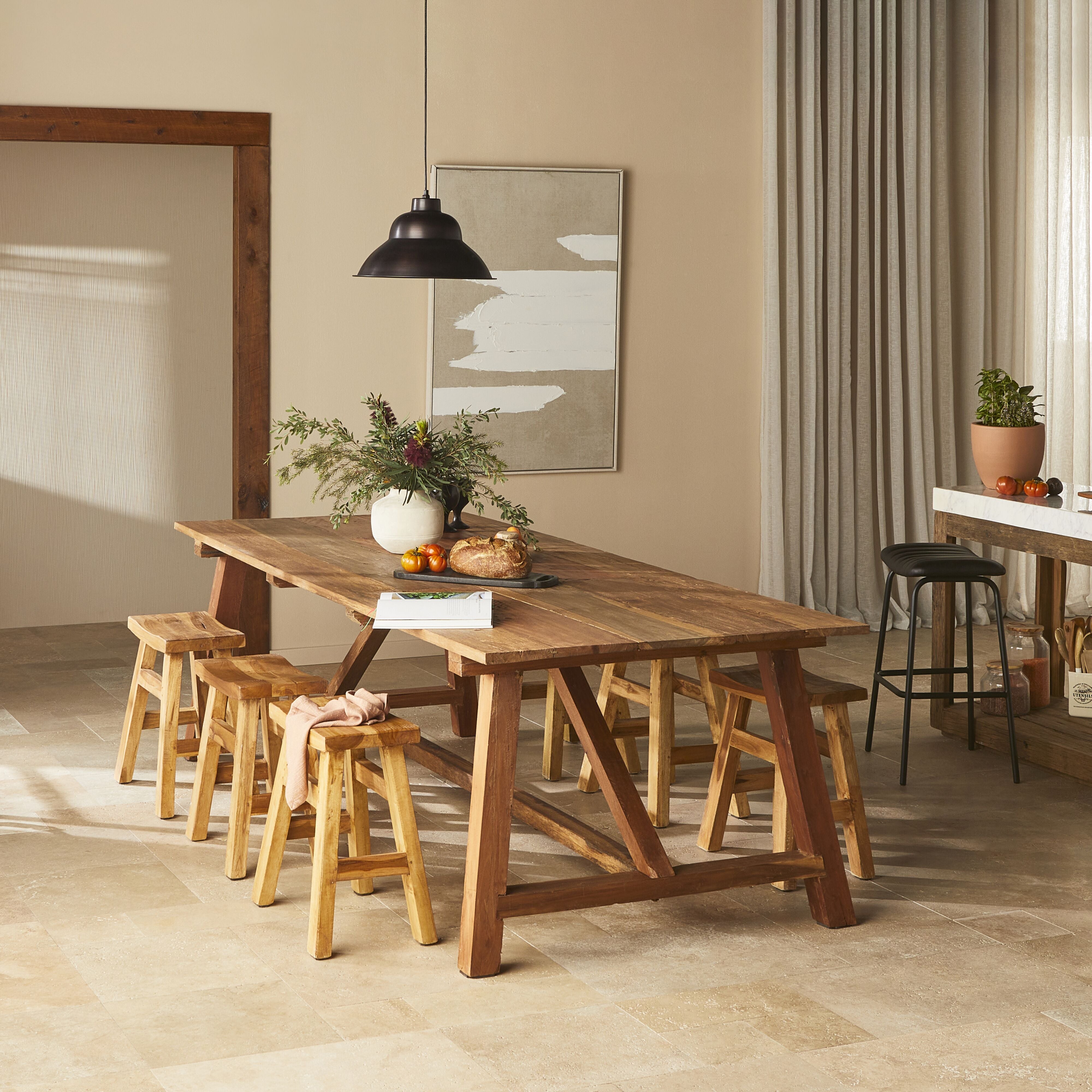 Reclaimed Wood Barndo Dining Table 240x100cm - Rustic Farmhouse Style for Kitchen, Dining Room & Outdoor Entertaining