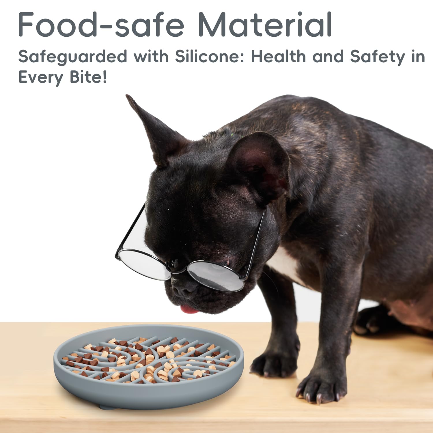 Slow Feeder Dog Bowls - Non-Slip Silicone Puzzle Bowl for Dogs & Puppies | Reduce Anxiety & Bloat | Dishwasher Safe for All Breeds | Perfect for Fast Eaters, Mealtime Enrichment & Training