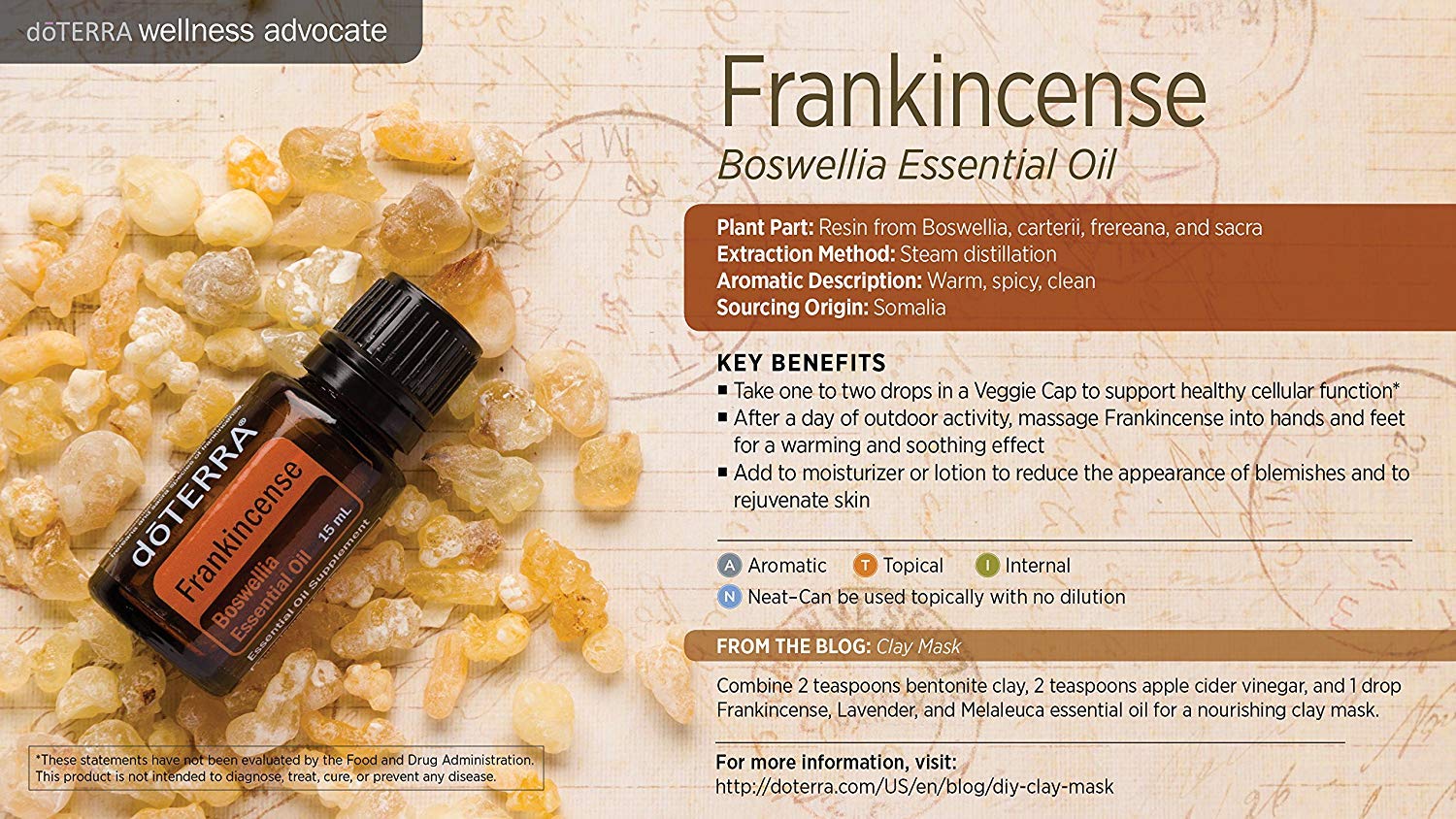 doTERRA Frankincense Essential Oil 15ml (2 Pack) - Premium Therapeutic Grade for Aromatherapy, Meditation & Skin Care