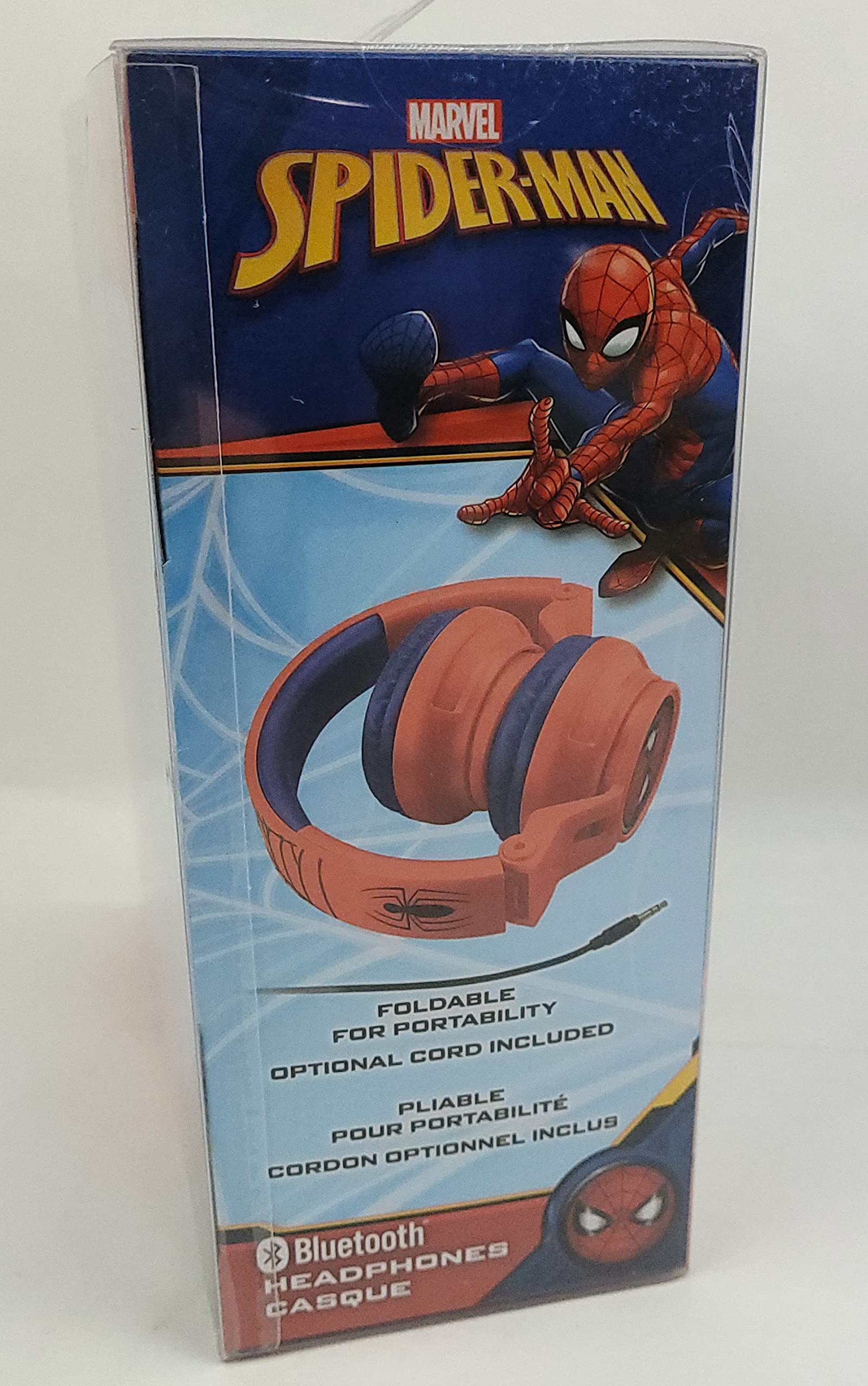Spiderman Bluetooth Headphones for Kids - Wireless, Rechargeable, Kid-Friendly Sound with Volume Control - Perfect for School, Travel & Gaming (Marvel Superhero Design)