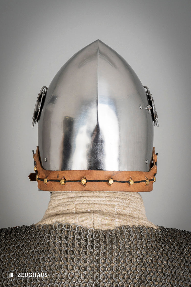 Bascinet Helmet with Visor - 2.5mm Polished Steel Medieval Armor for LARP, Cosplay & Historical Reenactment