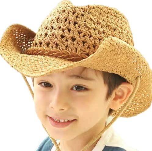 Women's & Kids' Western Cowboy Sun Hat - UPF 50+ Shapeable Straw Hat for Outdoor, Beach, Rodeo & Country Events