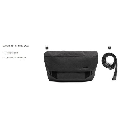 Peak Design Field Pouch v2 - Compact Camera & Travel Organizer Bag (Black) | Waterproof EDC Pouch for Photography Gear, Tech Accessories & Outdoor Essentials