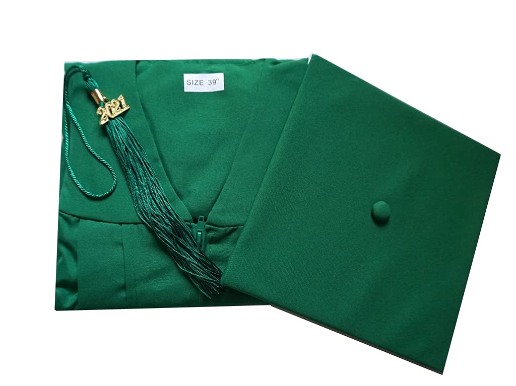 2024 Graduation Gown & Cap Set - Matte Finish Unisex Gown with Tassel - Perfect for High School & College Commencement Ceremonies