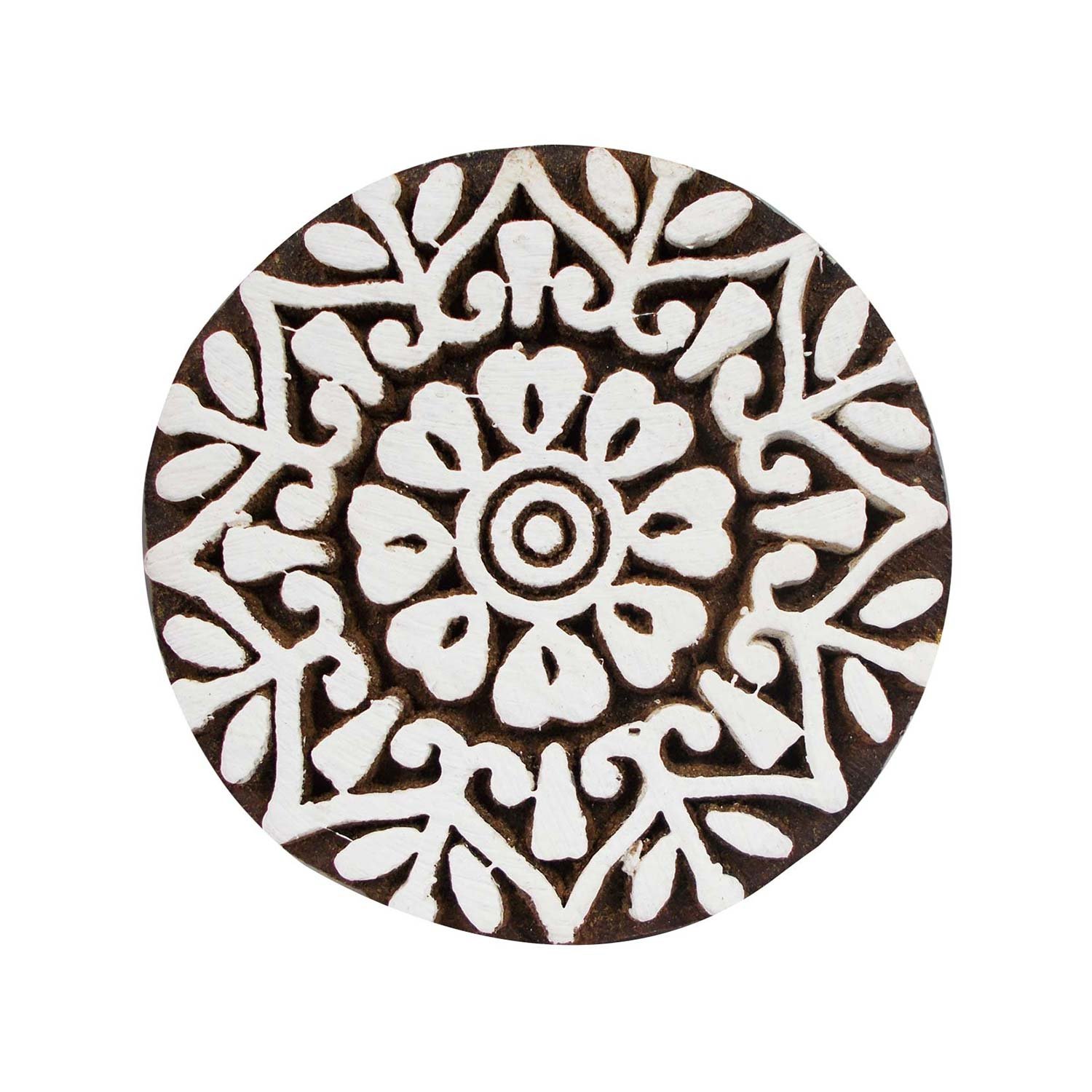 Handmade Floral Wooden Stamp Set - 9 Square Clay Craft Blocks for Scrapbooking, DIY Tattoo Printing & Textile Design | Perfect for Card Making, Fabric Art & Home Decor Projects