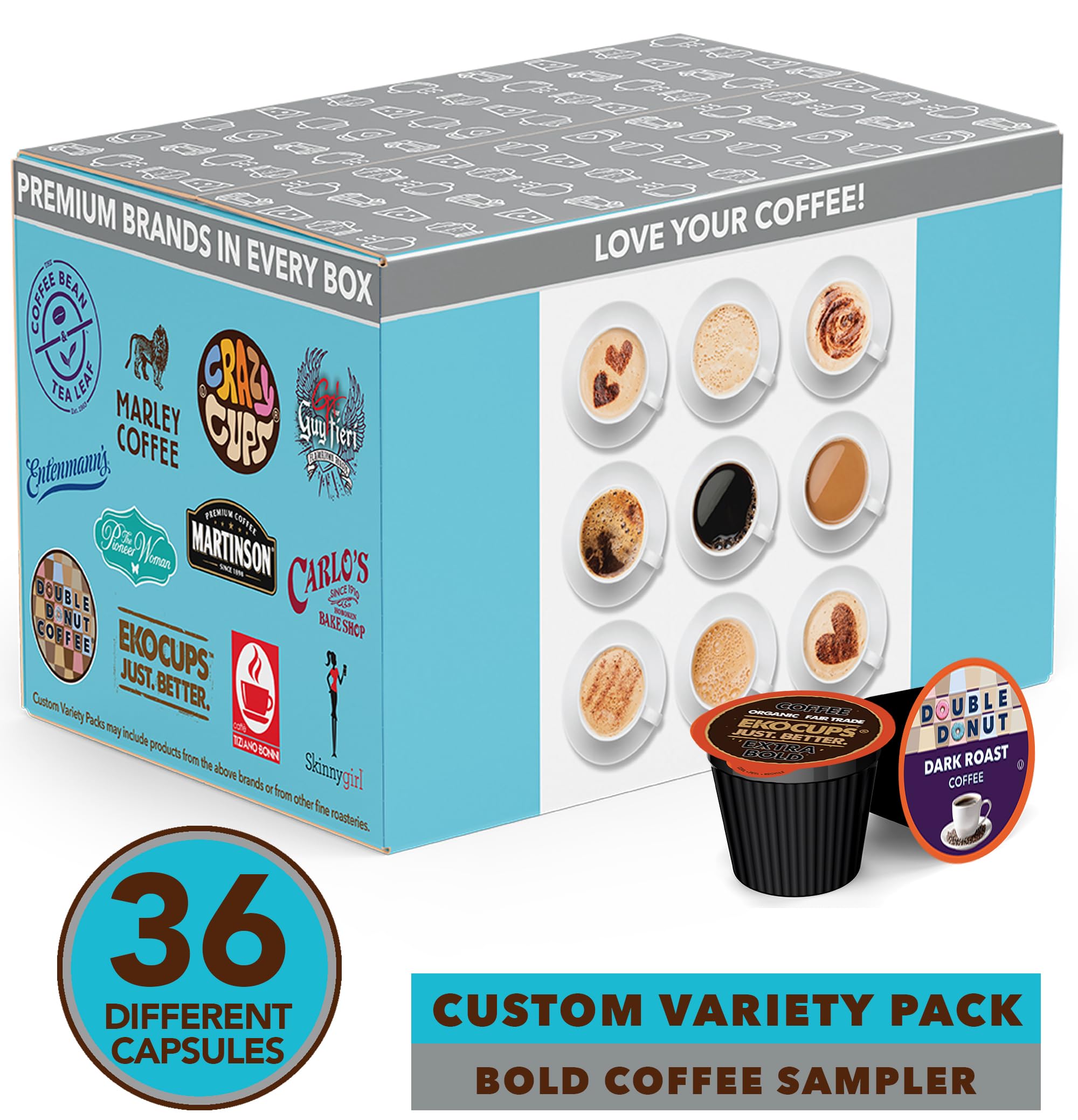 Dark Roast Coffee Pod Variety Pack for Keurig K-Cups (36 Count) - Bold & Rich Flavor Sampler | Perfect for Office, Home Brewing & Gift Giving